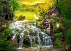 ENJOY Puzzle A Log Cabin by the Magic Creek