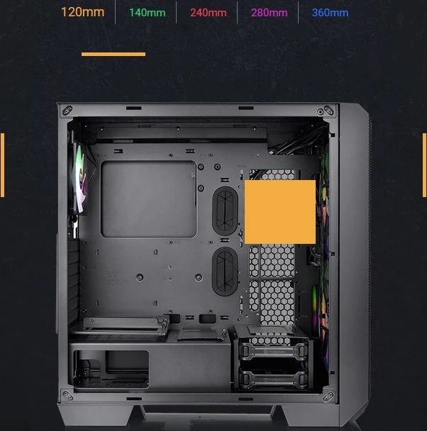 Thermaltake View 300 MX, schwarz, Glasfenster