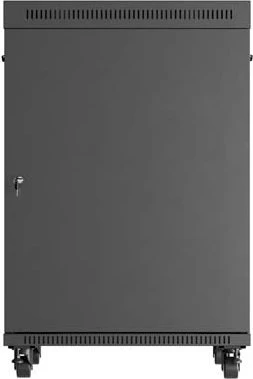 Lanberg 19" Rackschrank 22HE, LCD, freistehend, Flat Pack, V2, Glastür, IP20, RAL 9004, 800mm tief