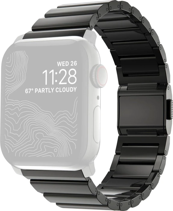 Nomad Steel Strap Black Hardware V2 für Apple Watch 42mm/44mm