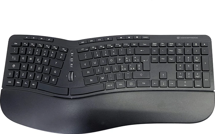 Conceptronic Orazio Ergo Wireless Ergonomic Keyboard and Vertical Mouse Kit schwarz, USB, IT