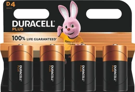 Duracell Plus Mono D, 4er-Pack