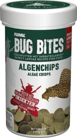 Fluval Bug Bites Algenchips, Fischfutter mit Insektenlarven, 100g