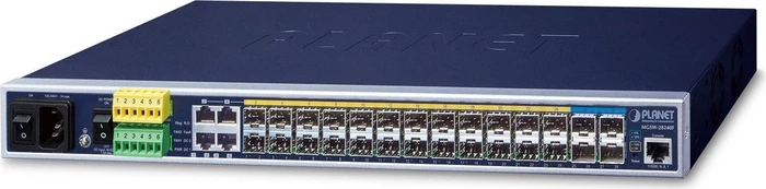 Planet MGSW Metro Rackmount Gigabit Switch, 24x SFP, 4x RJ-45, 4x SFP+