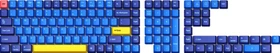 Keychron OEM Dye-Sub Keycap-Set Beach - Version C, Kunststoff (PBT), Beach, blau/gelb, 137 Tasten, ANSI-US
