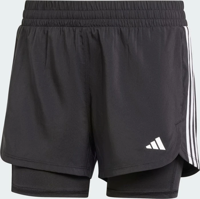 adidas Pacer 3-Streifen Training Woven Trainingshose kurz schwarz (Damen)