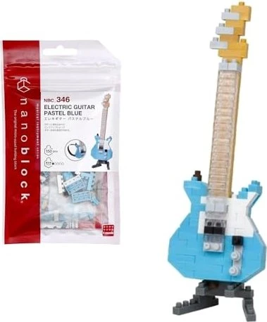 Kawada Nanoblock E-Gitarre blau