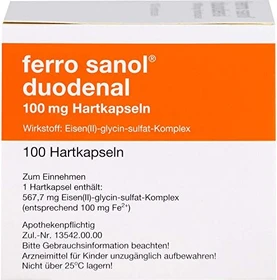 Ferro Sanol duodenal 100mg magensaftresistente Hartkapseln, 100 Stück