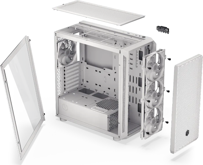 Endorfy Arx 700 ARGB White, Glasfenster