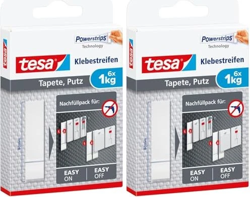 Tesa Klebestreifen Tapete & Putz bis 6St. Bürokleinmaterial (77771-00000-20) Image