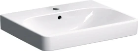 Geberit Smyle Square Waschtisch 60cm, Hahnloch mittig, mit Überlauf, weiß