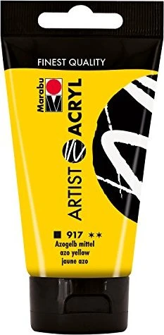 Marabu Artist Acryl Acrylfarbe, azogelb mittel, 75ml