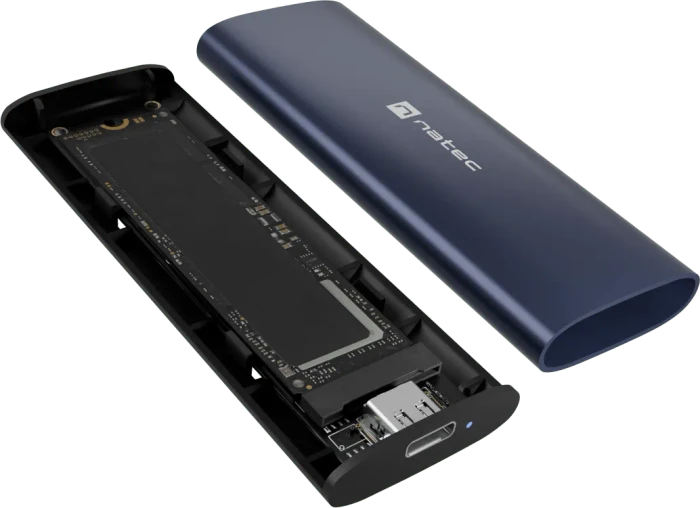 Natec Rhino M.2 NVMe Lite, Steel Navy, USB-C 3.1