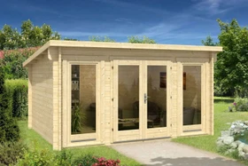 Alpholz Gartenhaus Atrium-F 440x345cm natur