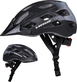 Dunlop Fahrradhelm mit Licht Helm schwarz