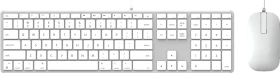 ZAGG Wired Combo, Tastatur & Maus für macOs und iPadOS, weiß/silber, USB-C, CH