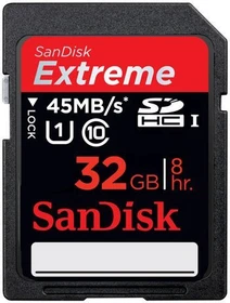 SanDisk Extreme R45/W45 32GB, UHS-I, Class 10