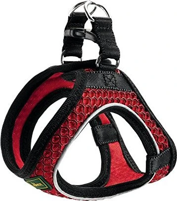 Hunter Hilo Comfort Geschirr für kleine Hunde mit Netzmaterial und reflektierenden Elementen, XS-S, rot