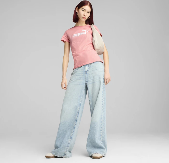 Puma ESS No. 1 Logo T-Shirt kurzarm pink fruit