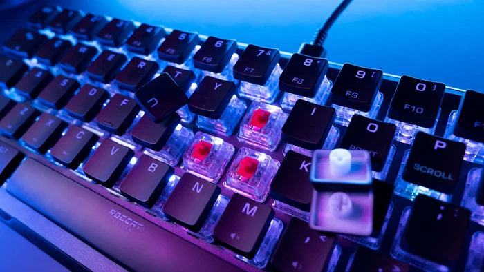 Roccat Vulcan II Mini, LEDs RGB, schwarz, TITAN II OPTICAL RED, USB, DE
