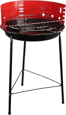 Haushalt International Rundgrill 49x33cm schwarz/rot