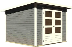 Karibu Stockach 4 Gartenhaus terragrau