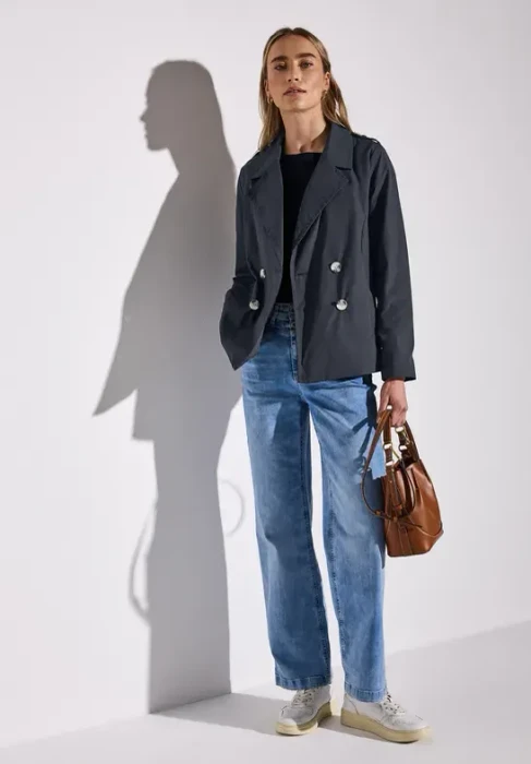 Street One Doppelreihiger Trenchcoat Jacke gravity blue (Damen)