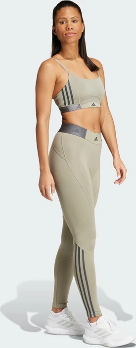 adidas Hyperglam Full-Length Hose lang silver pebble/grey six (Damen)