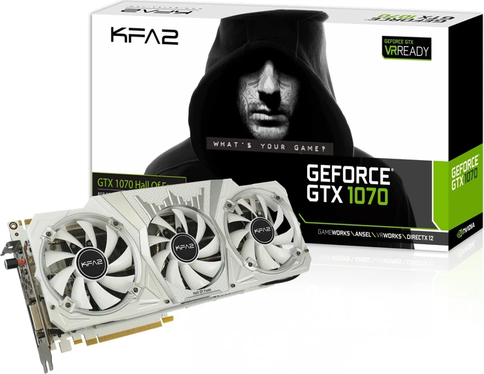 KFA2 GeForce GTX 1070 Hall Of Fame, 8GB GDDR5, DVI, HDMI, 3x DP