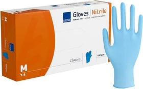Abena Nitril Classic Sensitive Einweghandschuhe M blau, 100 Stück