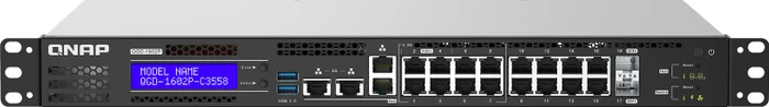 QNAP QGD-1602P-C3558 8xPoE-Ports mit 2.5GbE 1GbE 2xSFP+ 10GbE 500W PoE (QGD-1602P-C3558-8GB) Image