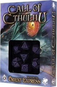 Q-Workshop Würfelset Call of Cthulhu - Horror on the Orient Express black & purple