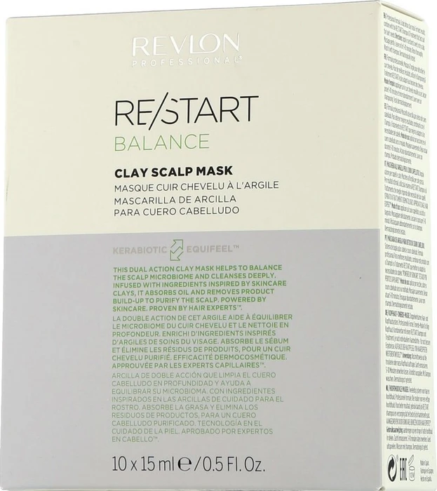 Revlon Re/Start Balance Clay Scalp Mask, 150ml (10x 15ml)