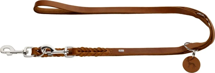 Hunter Verstellbare Führleine Solid Education, 18/250, 2.5m, cognac