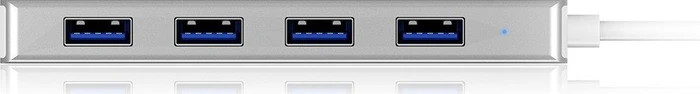 RaidSonic Icy Box IB-HUB1425-C3 silber USB-Hub, 4x USB-A 3.0, USB-C 3.0 [Stecker]