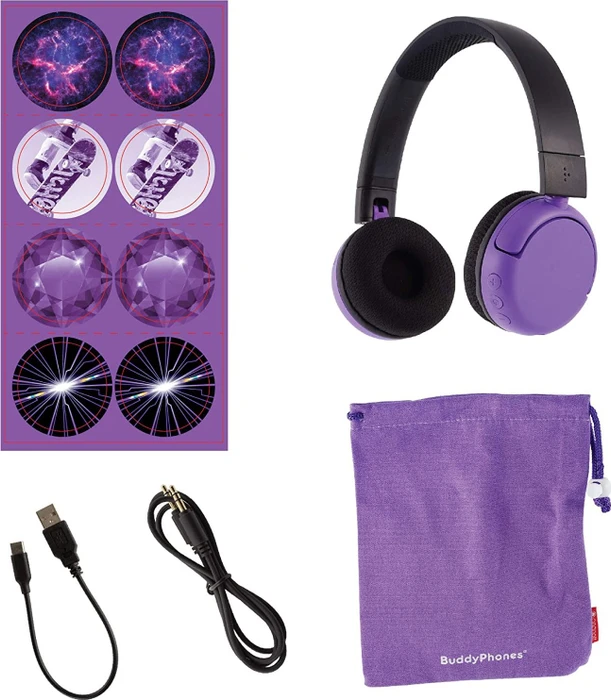 Amazon Fire HD 10 KFTRWI 2021, ohne Werbung, Graffiti, 32GB, inkl. BuddyPhones PopTime Headset und Displayschutzfolie, Kids Pro Edition