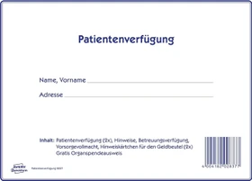 Avery-Zweckform Patientenverfügung Vordruckset, 220x163mm, Karton-Cover, 3 Blatt