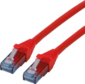 Roline / Secomp GHMT Patchkabel, Cat6a, U/UTP, RJ-45/RJ-45, 0.5m, rot