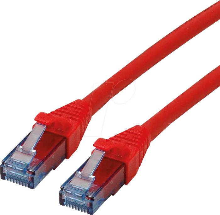 Roline / Secomp GHMT Patchkabel, Cat6a, U/UTP, RJ-45/RJ-45, 0.5m, rot