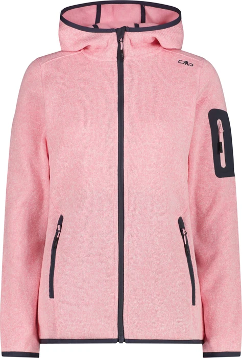 CMP Knit Tech Fleece Hoody Jacke pink/bianco (Damen)