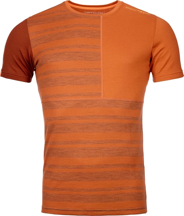 Ortovox 185 Rock'N'Wool Funktionsshirt kurzarm desert orange (Herren)