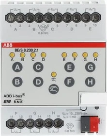 ABB BE/S8.230.2.1 KNX Binäreingang 8-fach, 230V, 4TE REG (2CDG110093R0011)