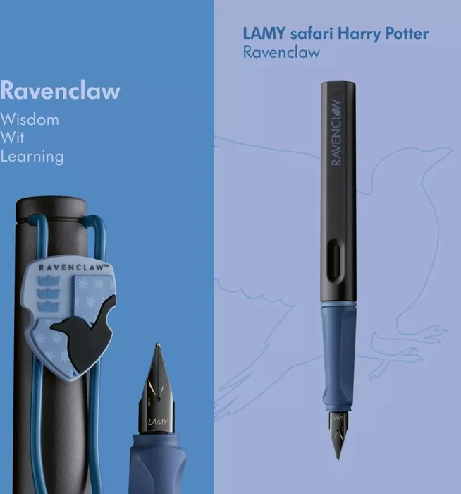Lamy safari Harry Potter Wappen schwarz, rechte Hand, mittel, 4er-Set