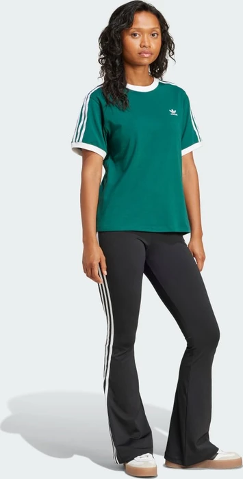 adidas 3-Streifen T-Shirt kurzarm collegiate green (Damen)