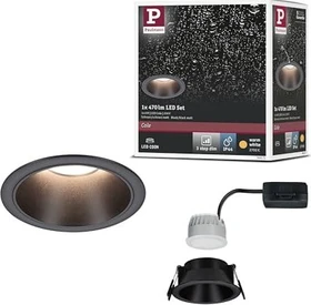 Paulmann Cole Coin LED 6W Einbauleuchte schwarz