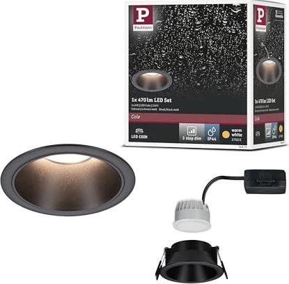 Paulmann Cole Coin LED 6W Einbauleuchte schwarz