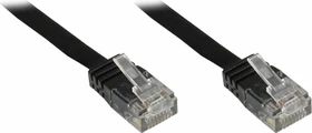 Good Connections Flach-Patchkabel, Cat6, U/UTP, RJ-45/RJ-45, 0.5m, schwarz