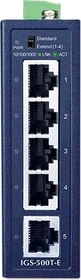 Planet IGS-500T-E Industrial Railmount Gigabit Switch, 5x RJ-45