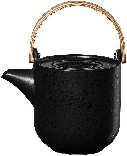 ASA Selection coppa kuro Teekanne mit Holzgriff 600ml