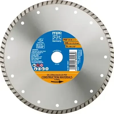 Pferd DG 230x2.6x22.23 PSF Diamanttrennscheibe, 230x2.6x22.23mm, 1 Stück